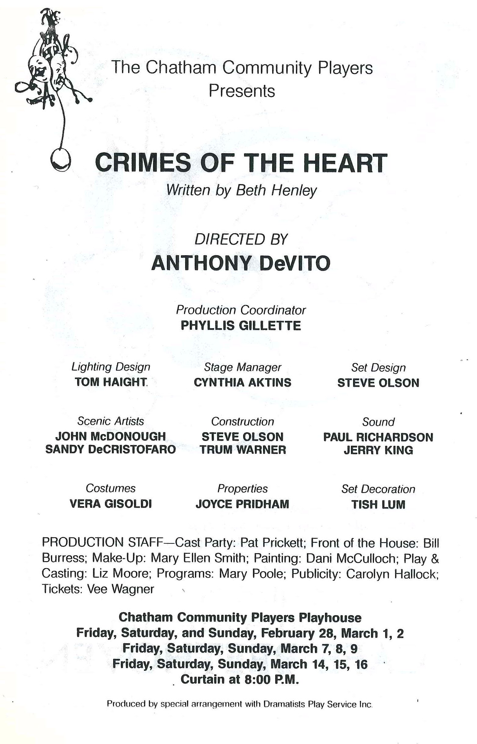 Crimes of the Heart (1985)