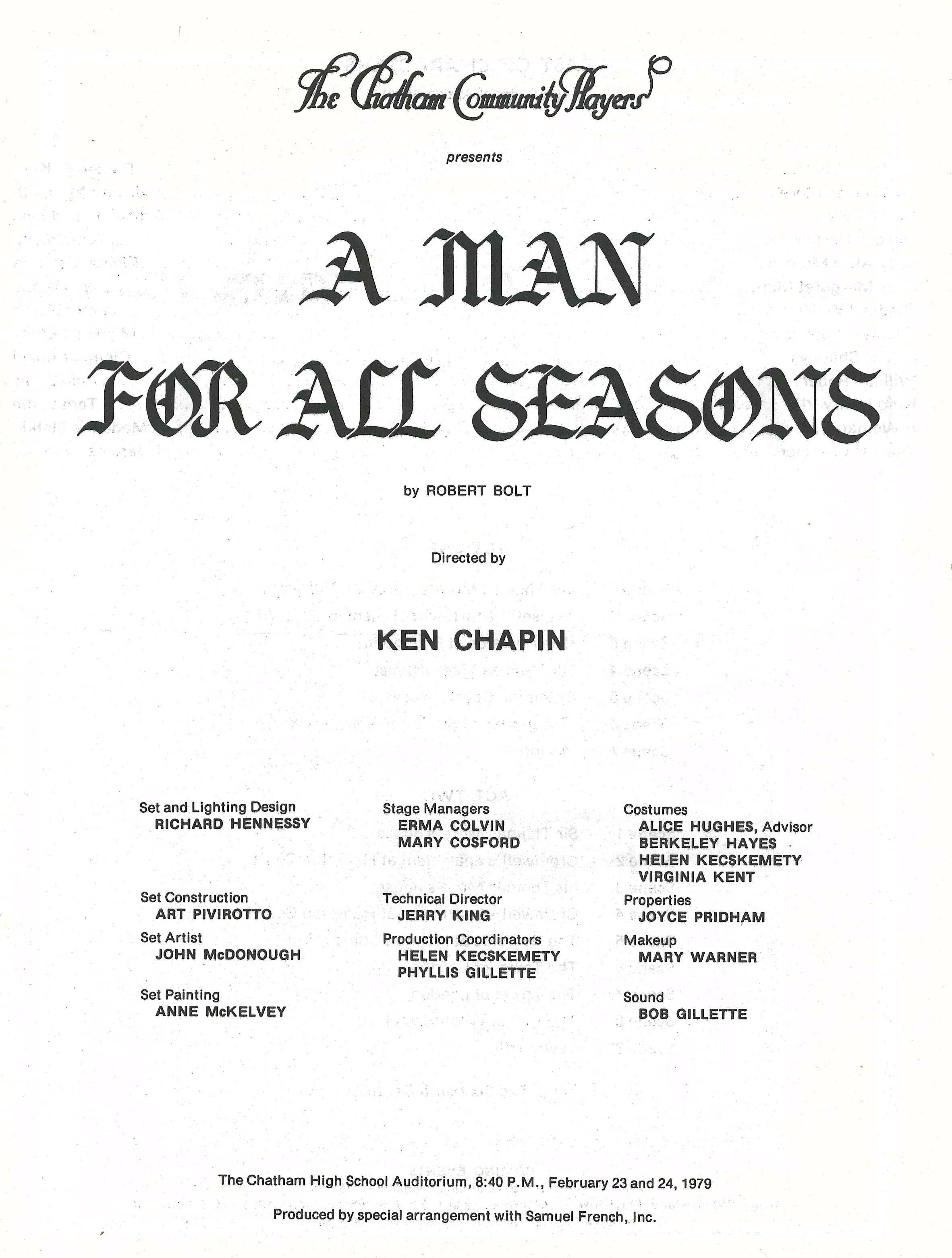 A Man For All Seasons (1979)