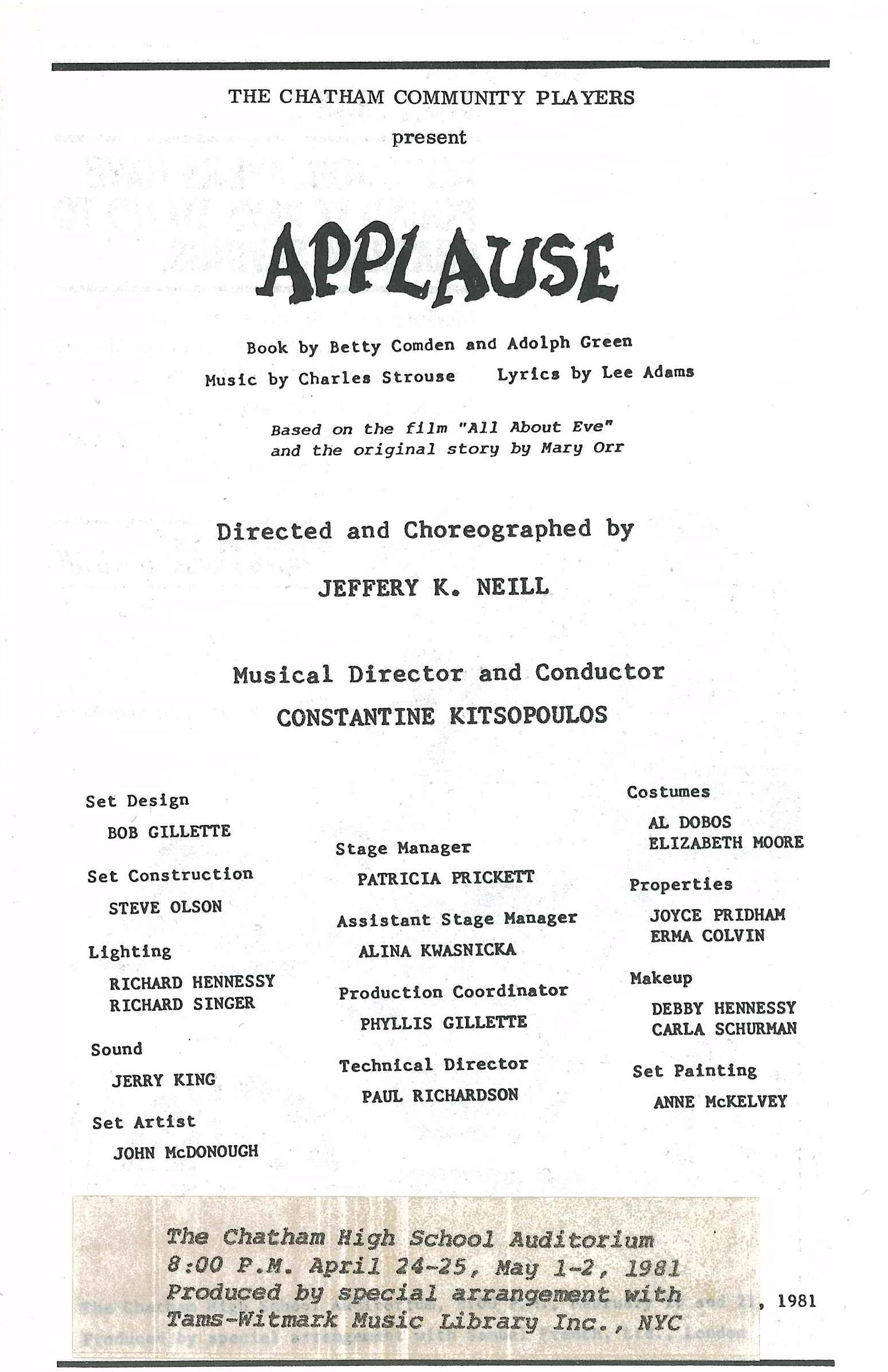 Applause (1981)