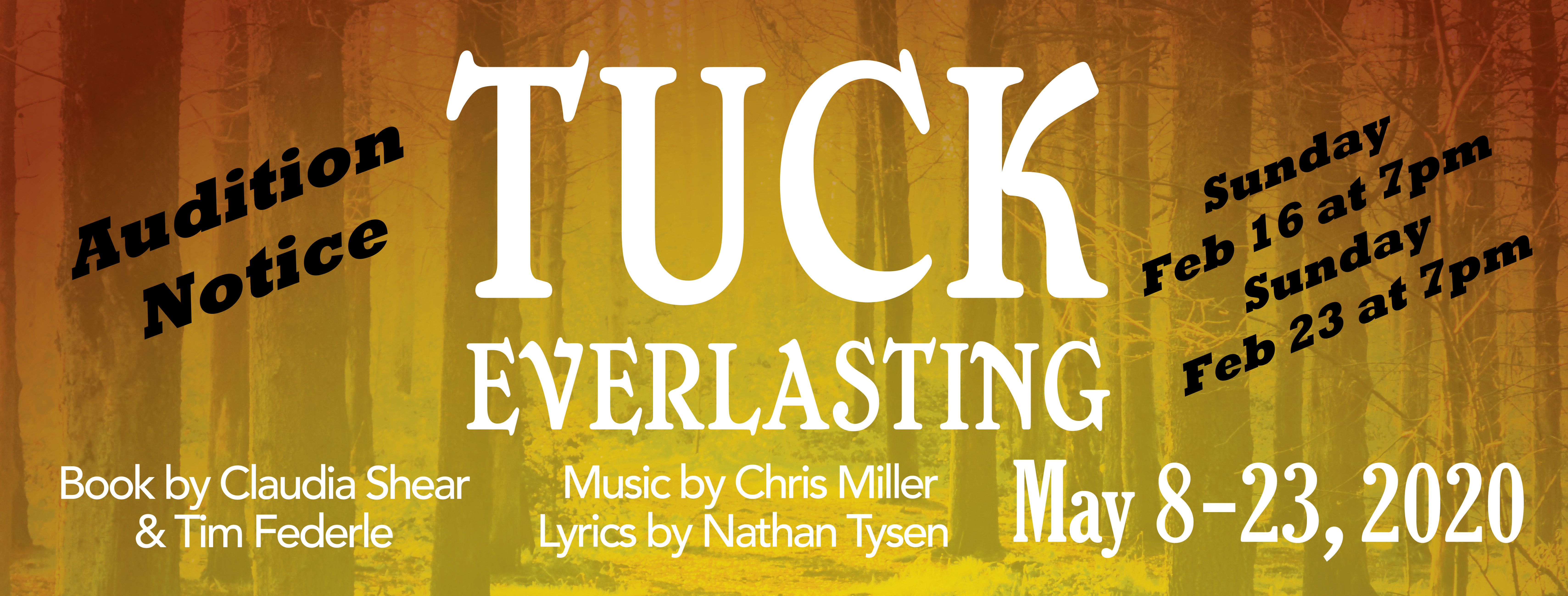 Tuck Everlasting The Musicl Auditions