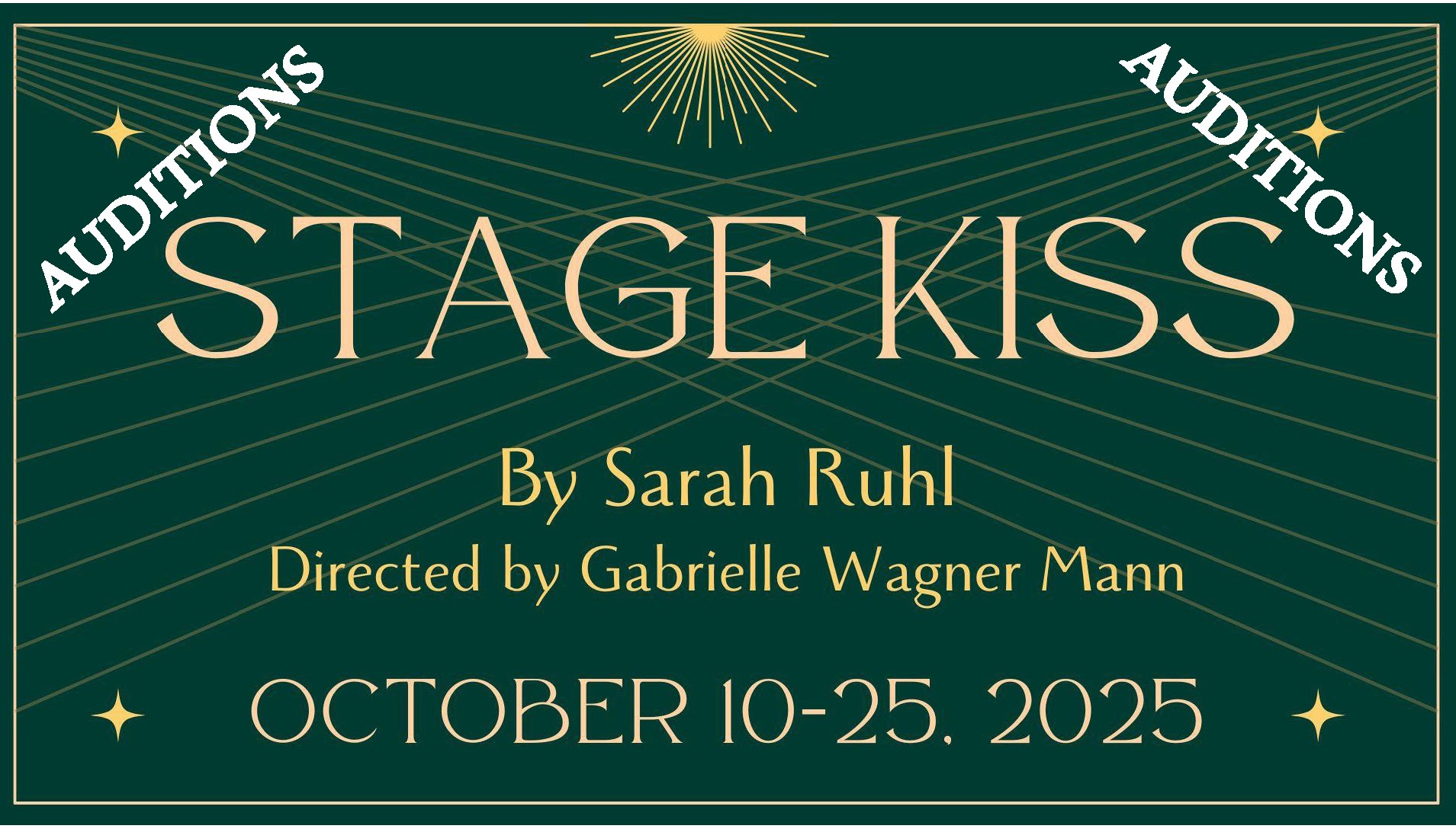 Stage Kiss Auditions July 27 and 28