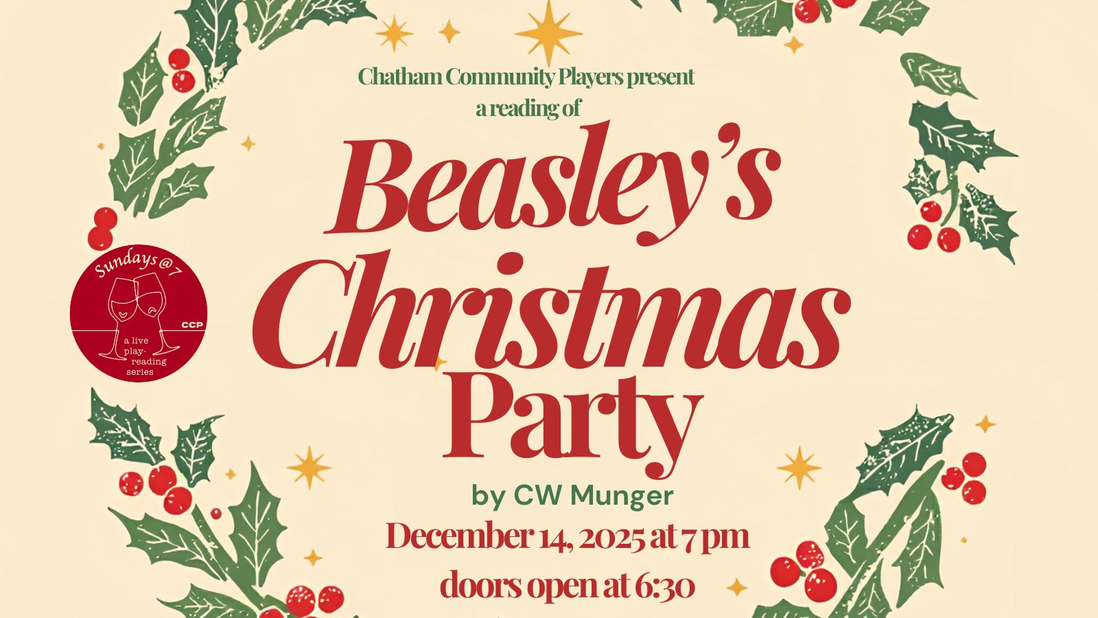 Sundays @ 7 Series Presents “Beasley's Christmas Party” ~ ONE NIGHT ONLY
