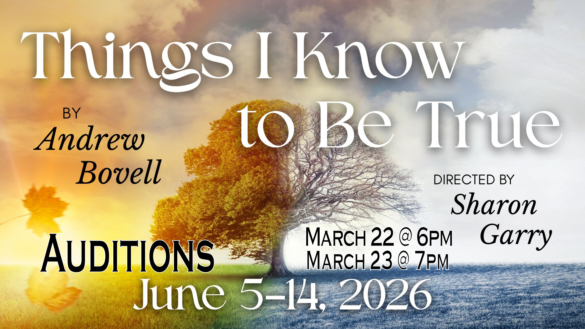 Chatham Players to Hold Auditions for “Things I Know To Be True” By Andrew Bovell
